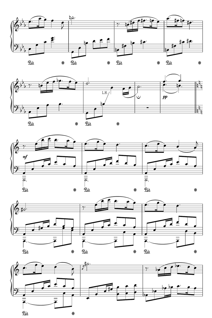 Prologue - Walking Bruges - Ray At The Mirror Piano Solo scores gallery preview page 2