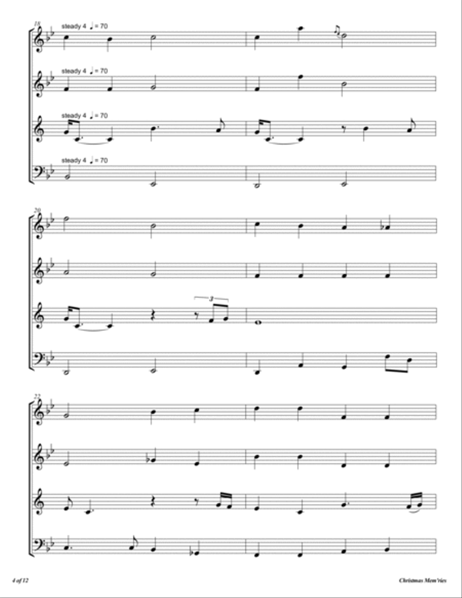 Christmas Mem'ries Woodwind Quartet scores gallery preview page 5