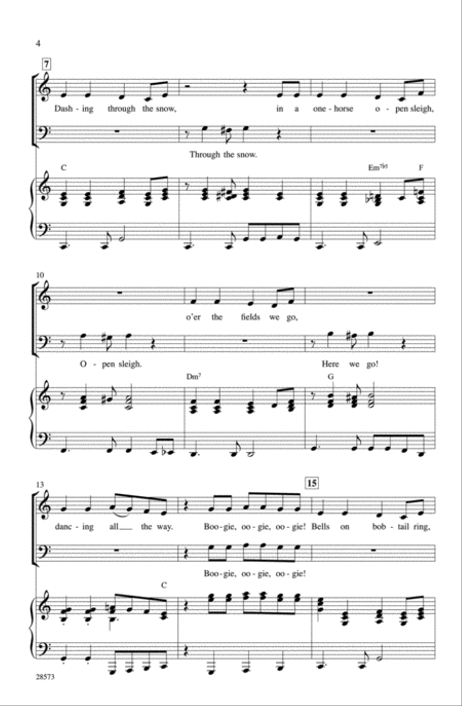 Jingle Bells Rock! (A Medley) 3-Part scores gallery preview page 3