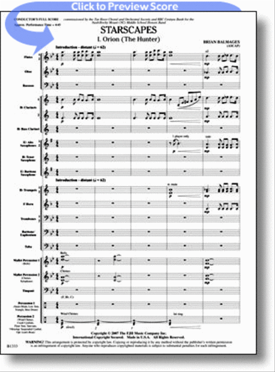Starscapes Concert Band scores gallery preview page 1