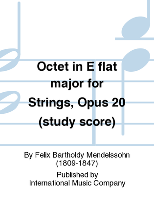 Book cover for Study Score To Octet In E Flat Major, Opus 20
