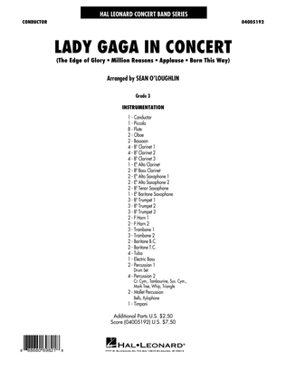 Lady Gaga in Concert - Conductor Score (Full Score)