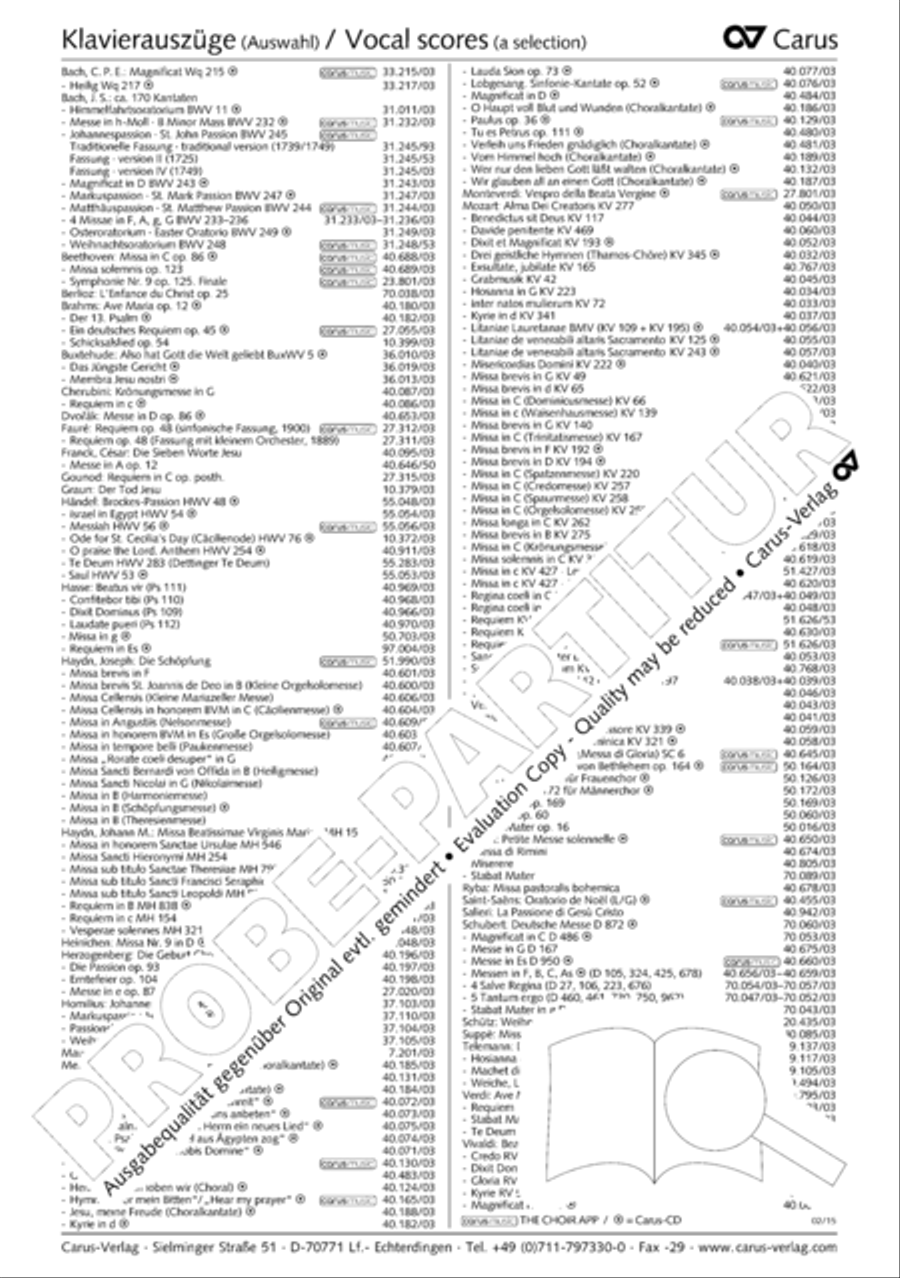 Magnificat in C major 4-Part scores gallery preview page 29