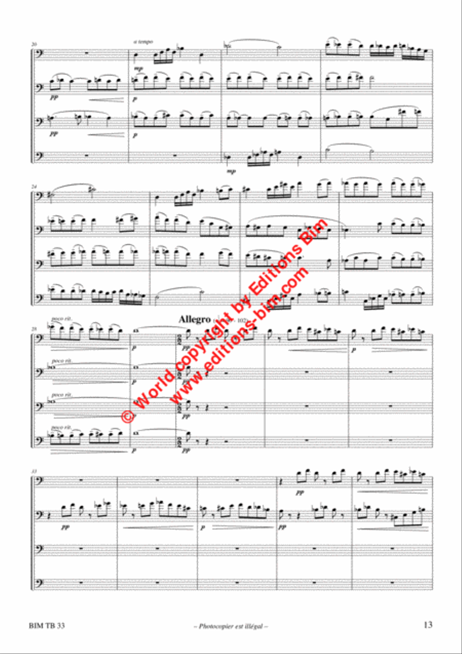 Trombone Quartet N° 1 Trombone Quartet N° 1 Trombone Quartet scores gallery preview page 7