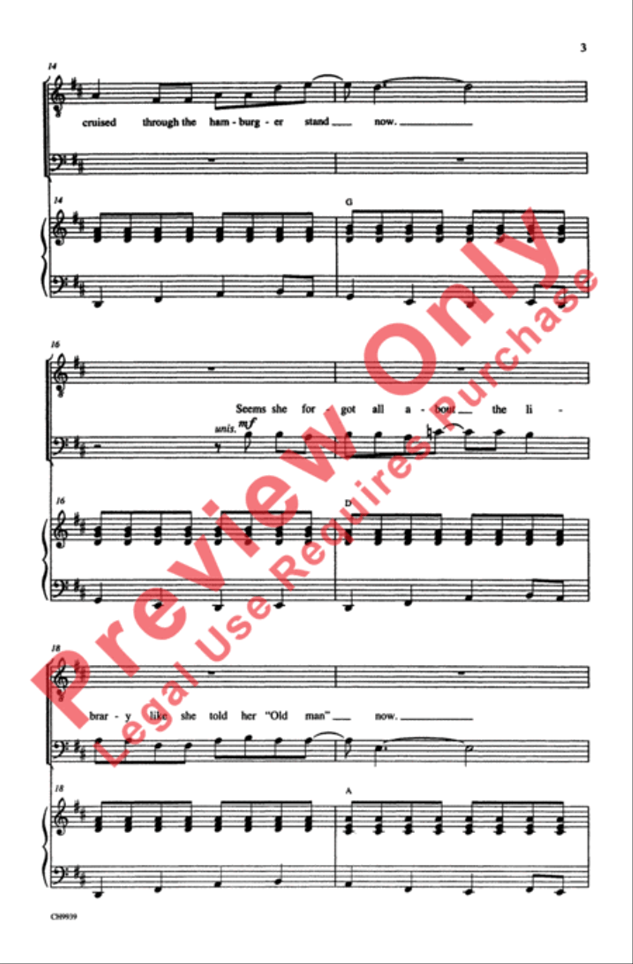 Fun, Fun, Fun Fun, Fun, Fun Men's Choir scores gallery preview page 3