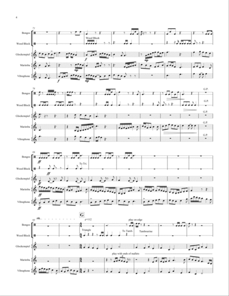 Kaleidoscope Percussion Ensemble scores gallery preview page 4
