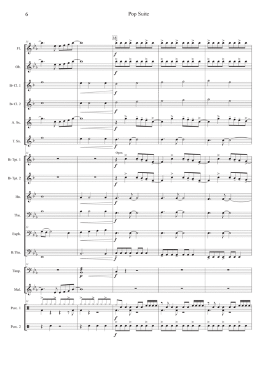 Pop Suite Pop Suite Concert Band scores gallery preview page 6