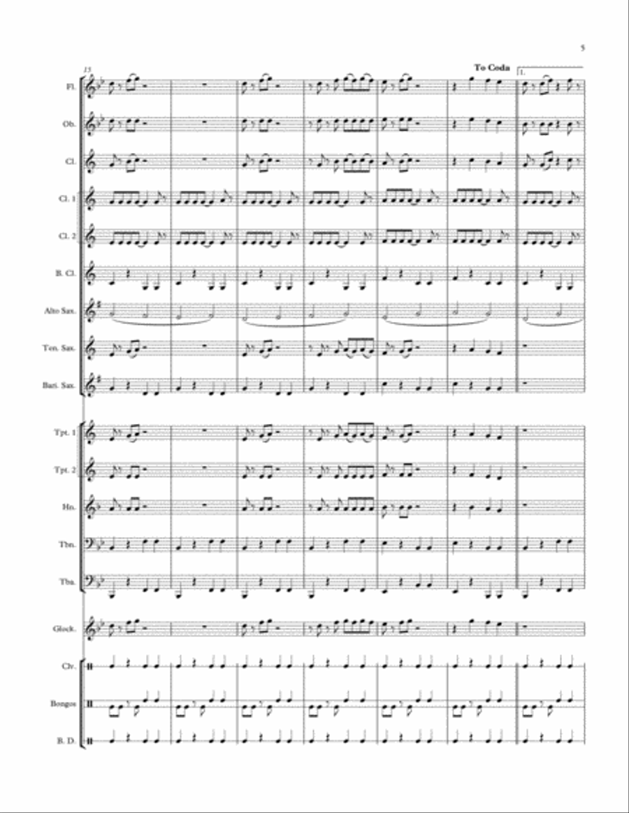 Pink Flamingos Pink Flamingos Concert Band scores gallery preview page 5