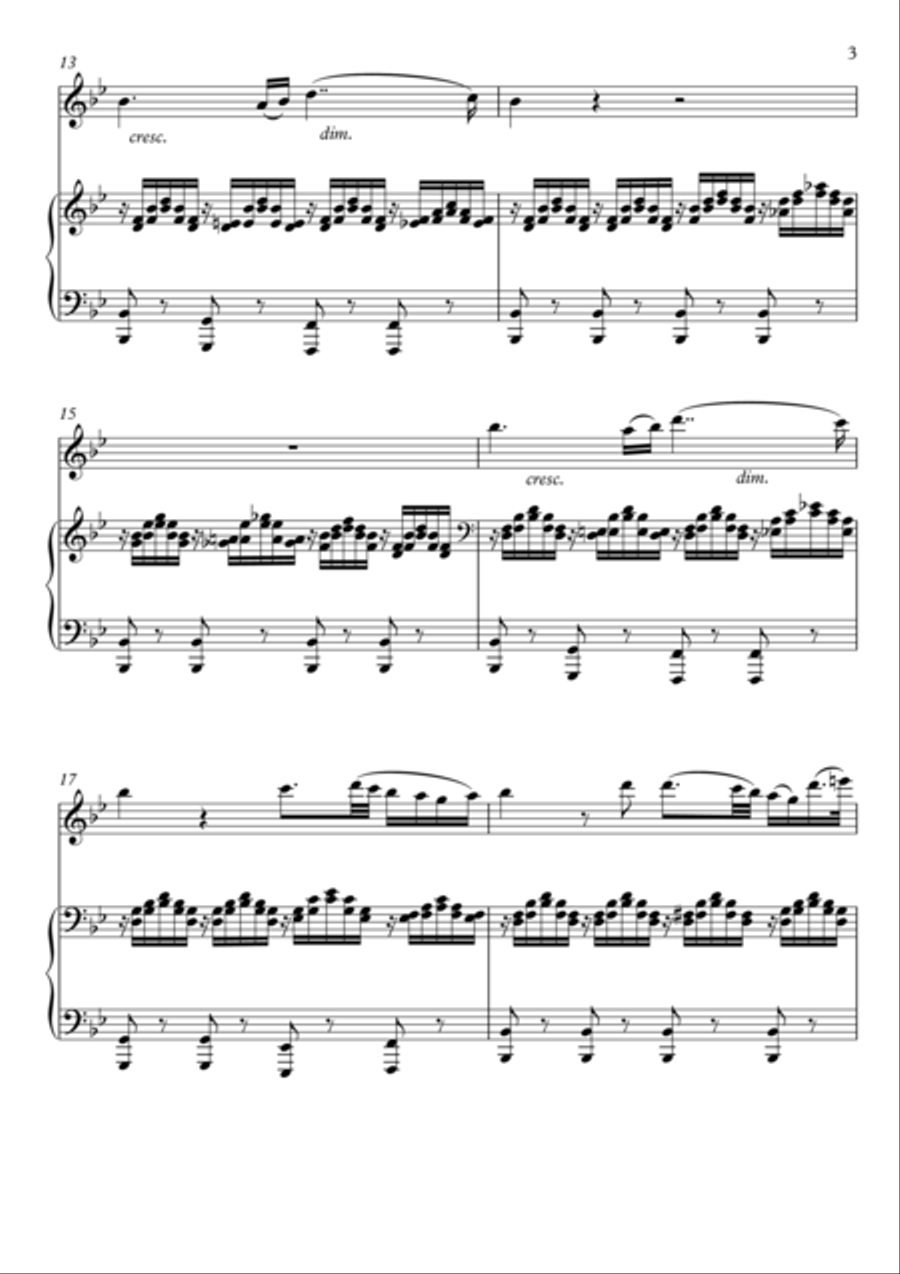 Ave Maria Flute piano duet Woodwind Duet scores gallery preview page 3