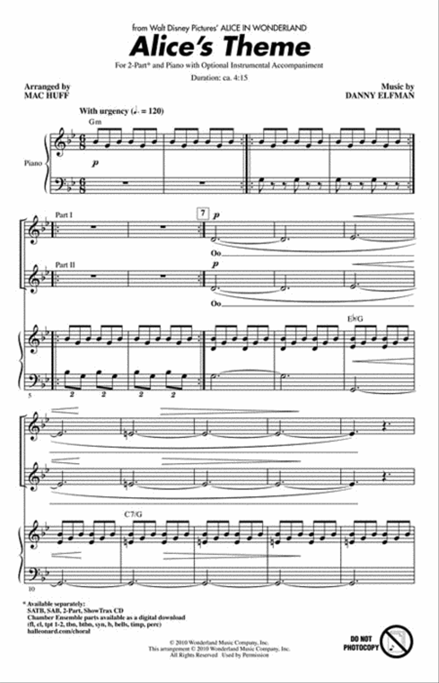 Alice's Theme 2-Part scores gallery preview page 2