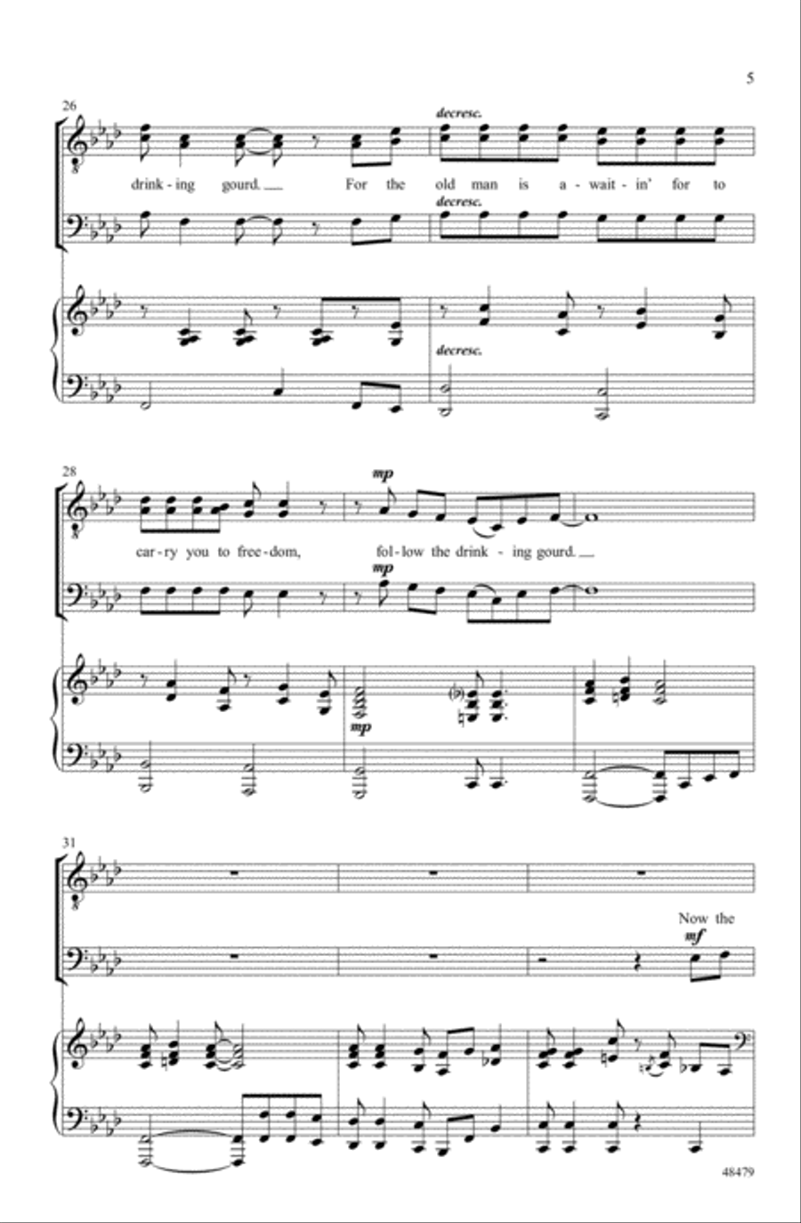 Follow the Drinking Gourd Choir scores gallery preview page 4