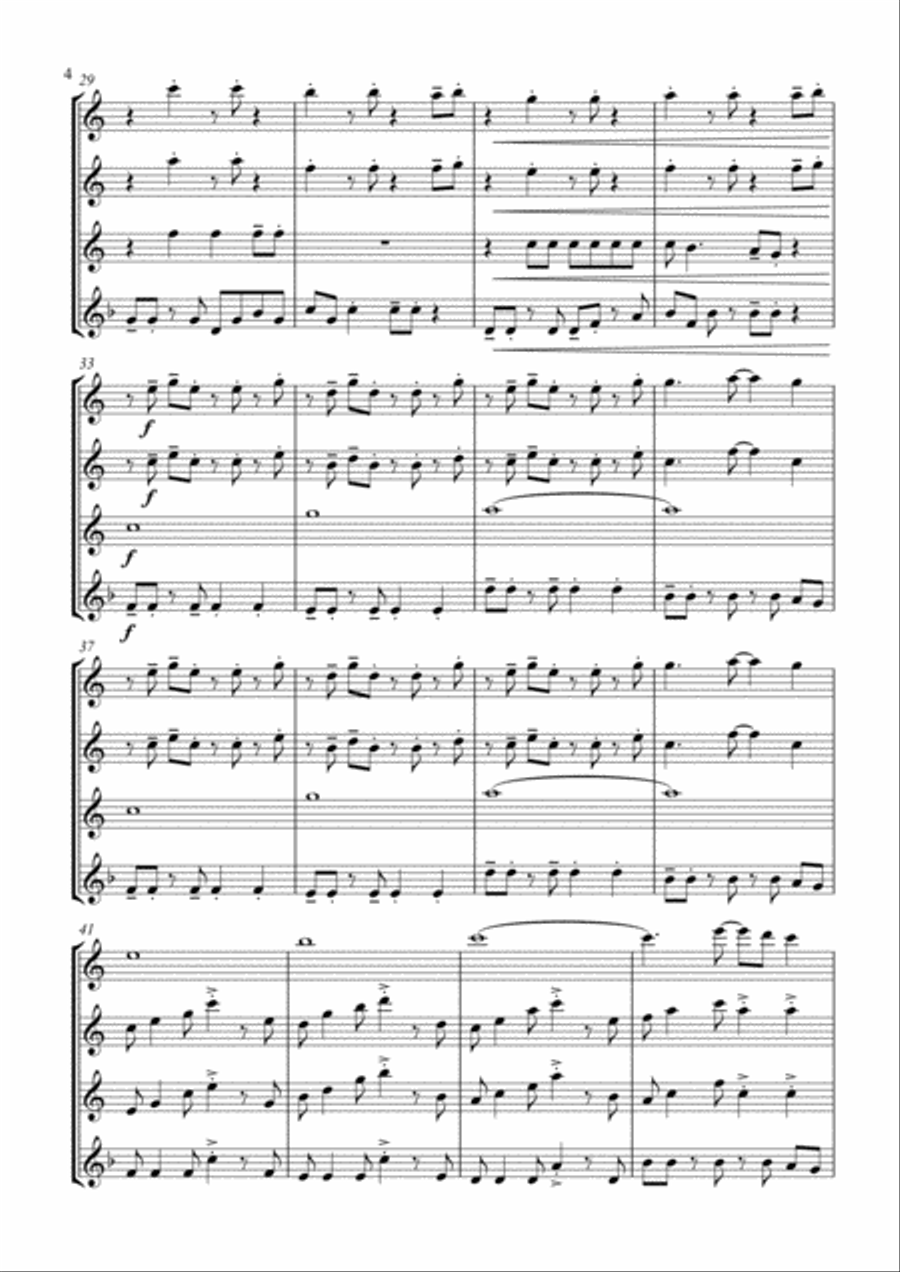 Take On Me Take On Me Woodwind Quartet scores gallery preview page 4