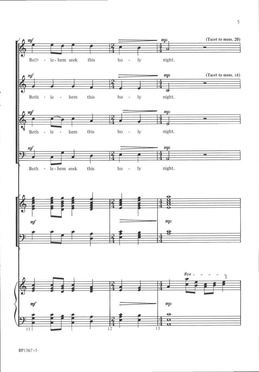 Carol of the Birds - Kinyon - choral version 4-Part scores gallery preview page 4