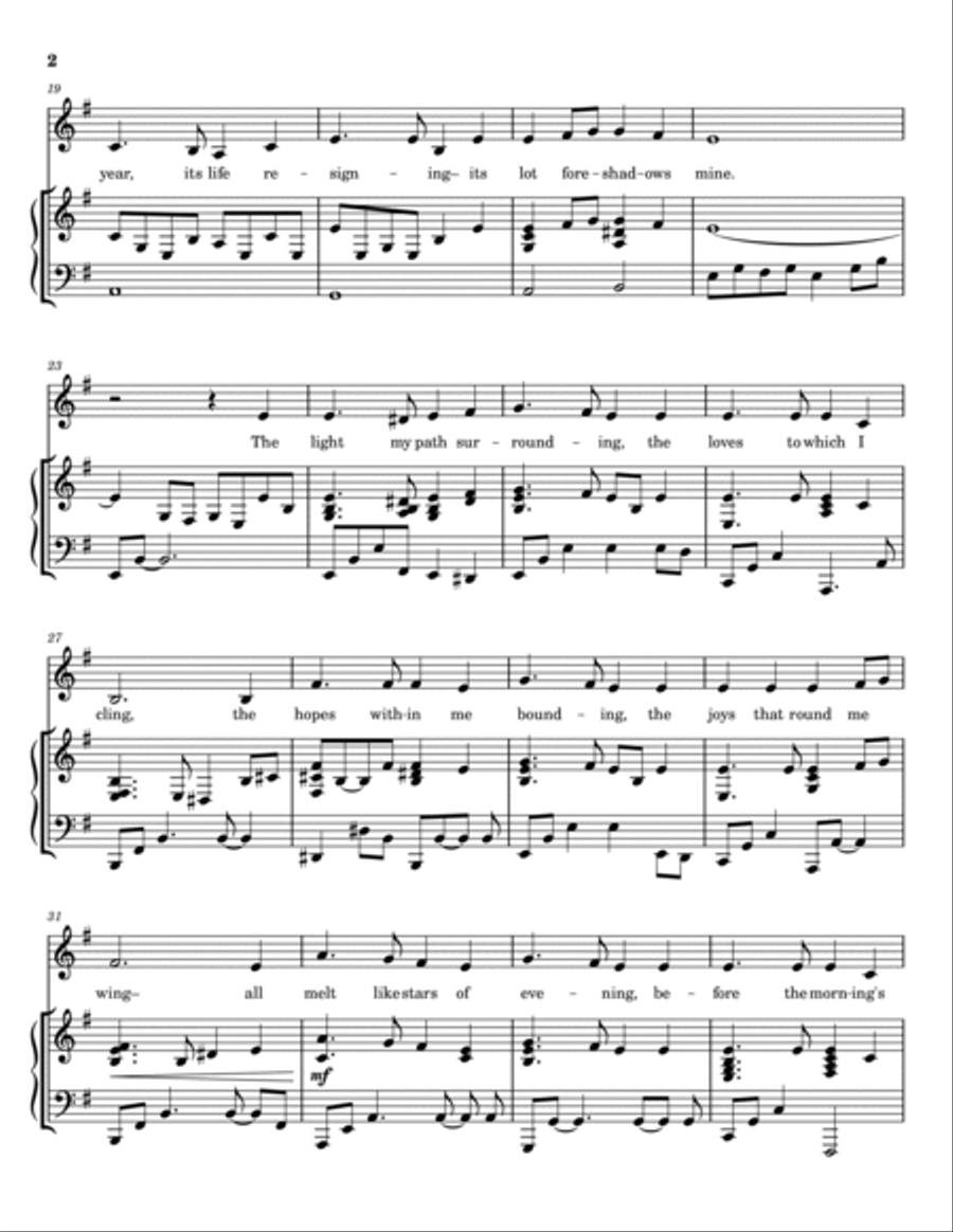 The Leaves Around Me Falling [E Minor] Voice scores gallery preview page 3