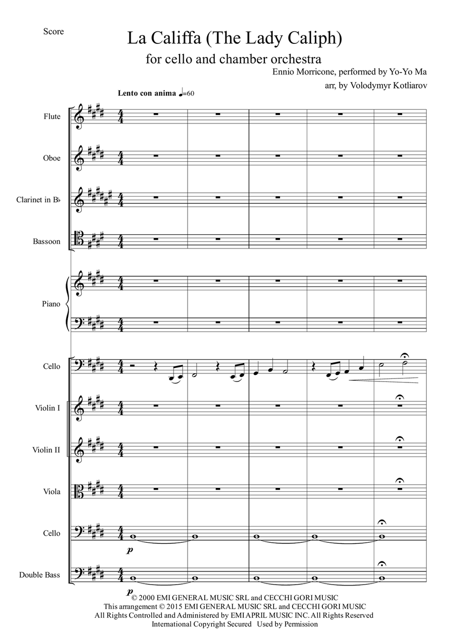 La Califfa Chamber Orchestra scores gallery preview page 2
