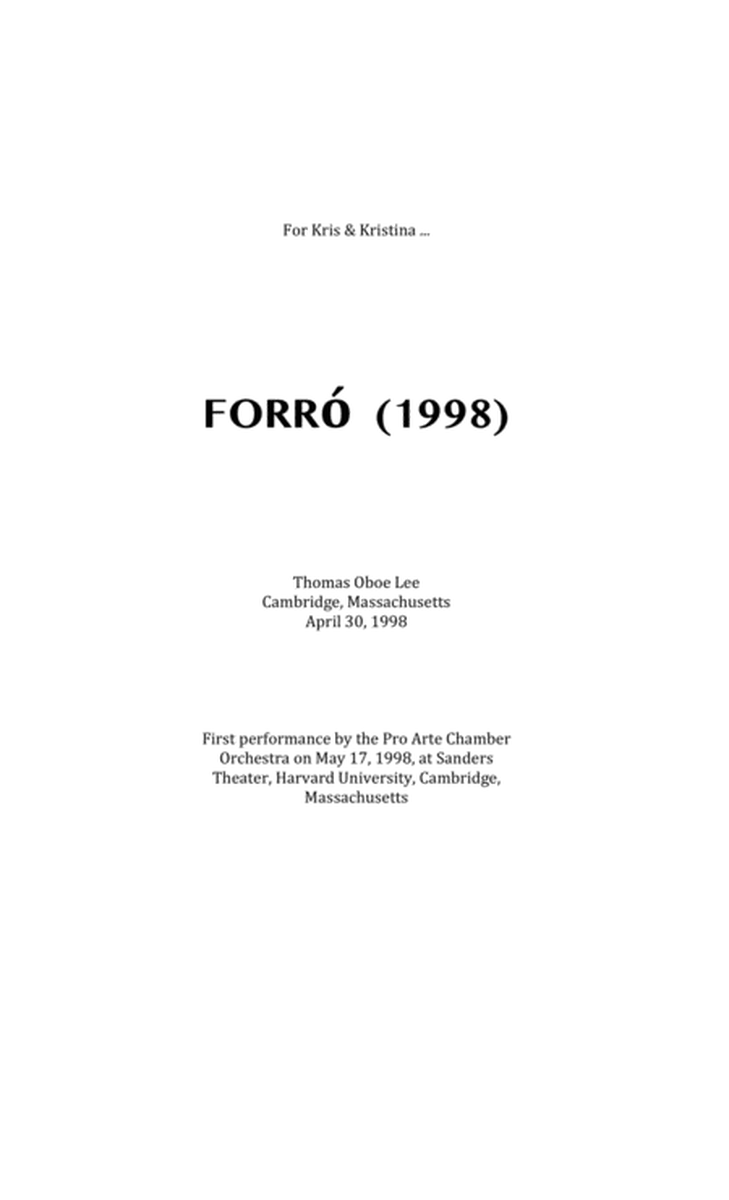Forró (1998) for chamber orchestra image number null