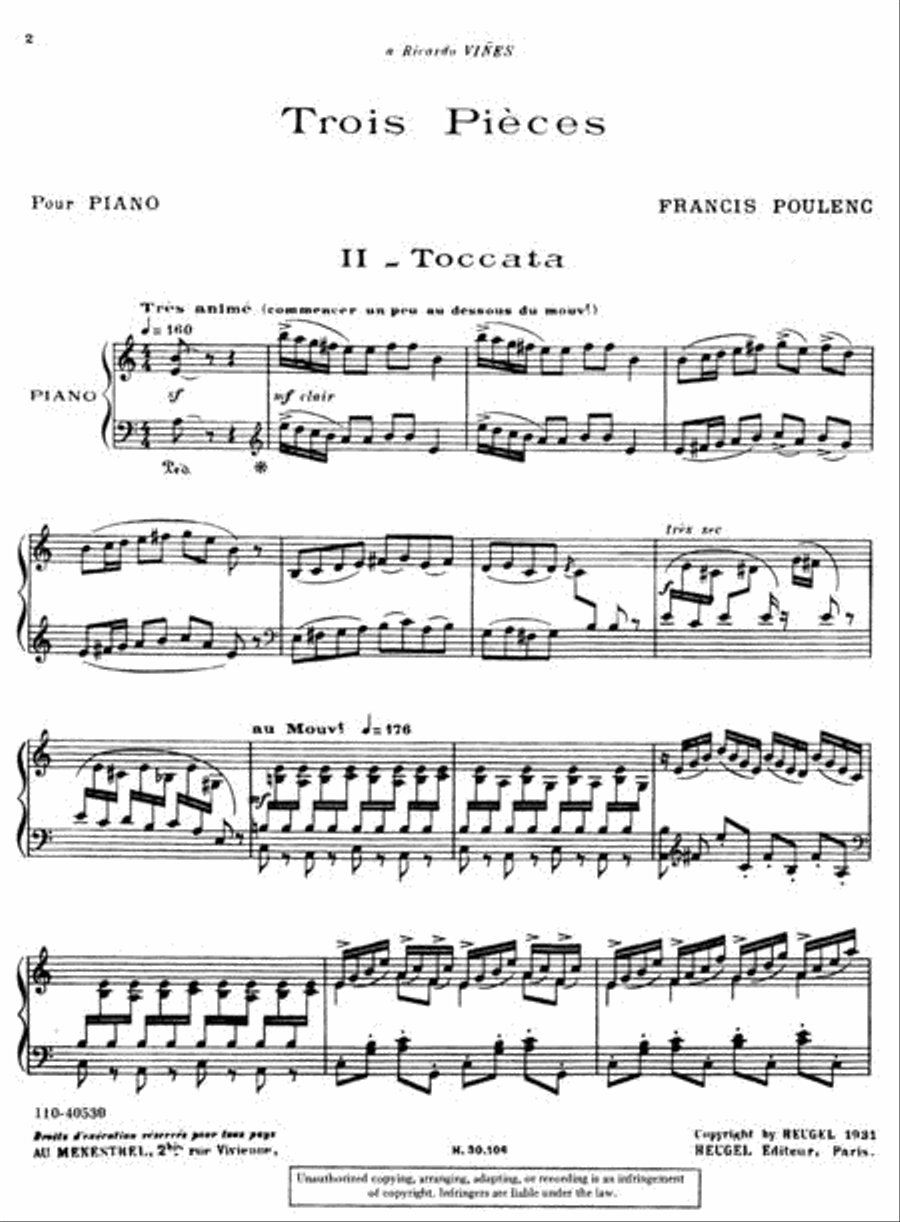 Trois Pieces - No. 2 Toccata Chamber Music scores gallery preview page 2
