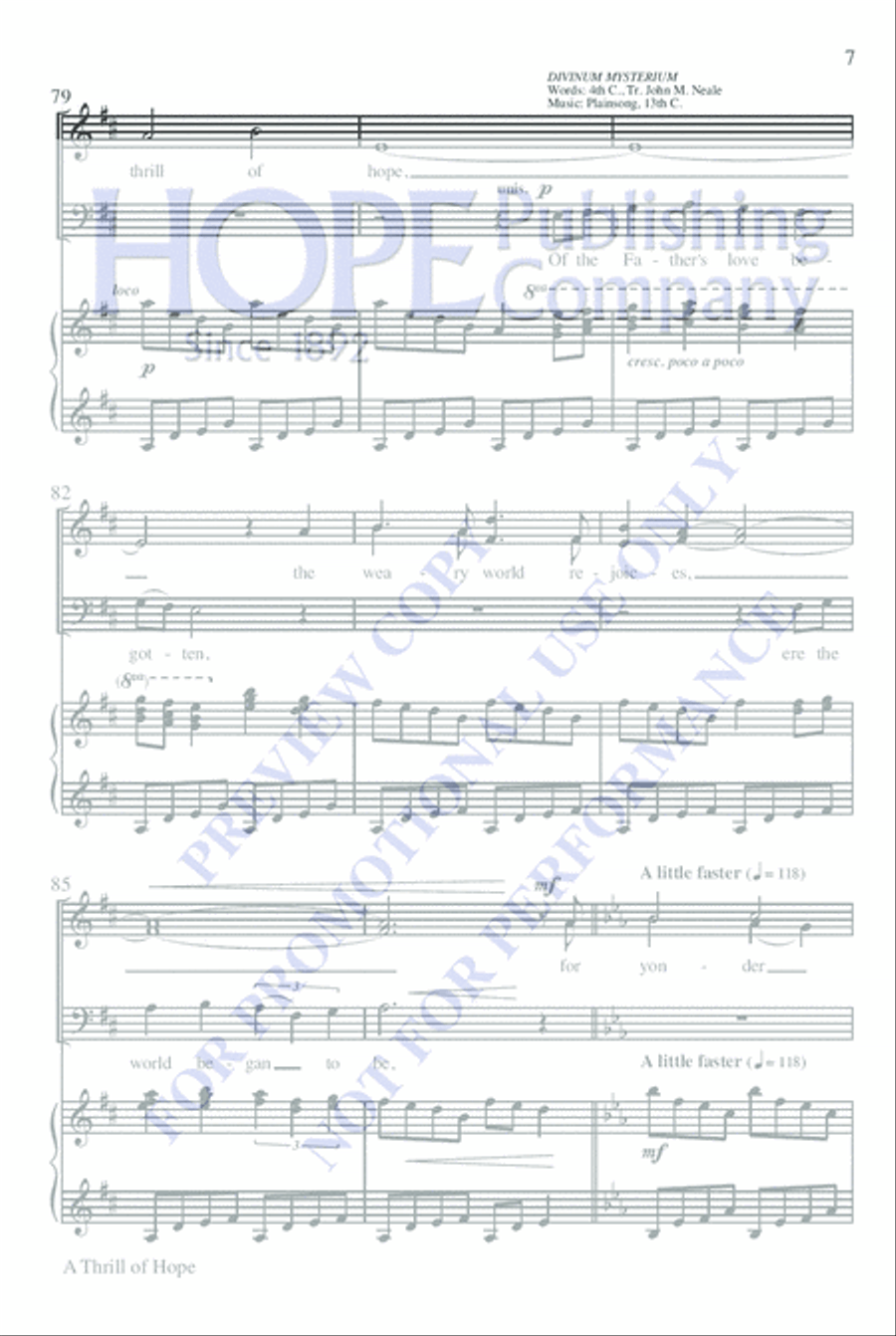 A Thrill of Hope Choir scores gallery preview page 11