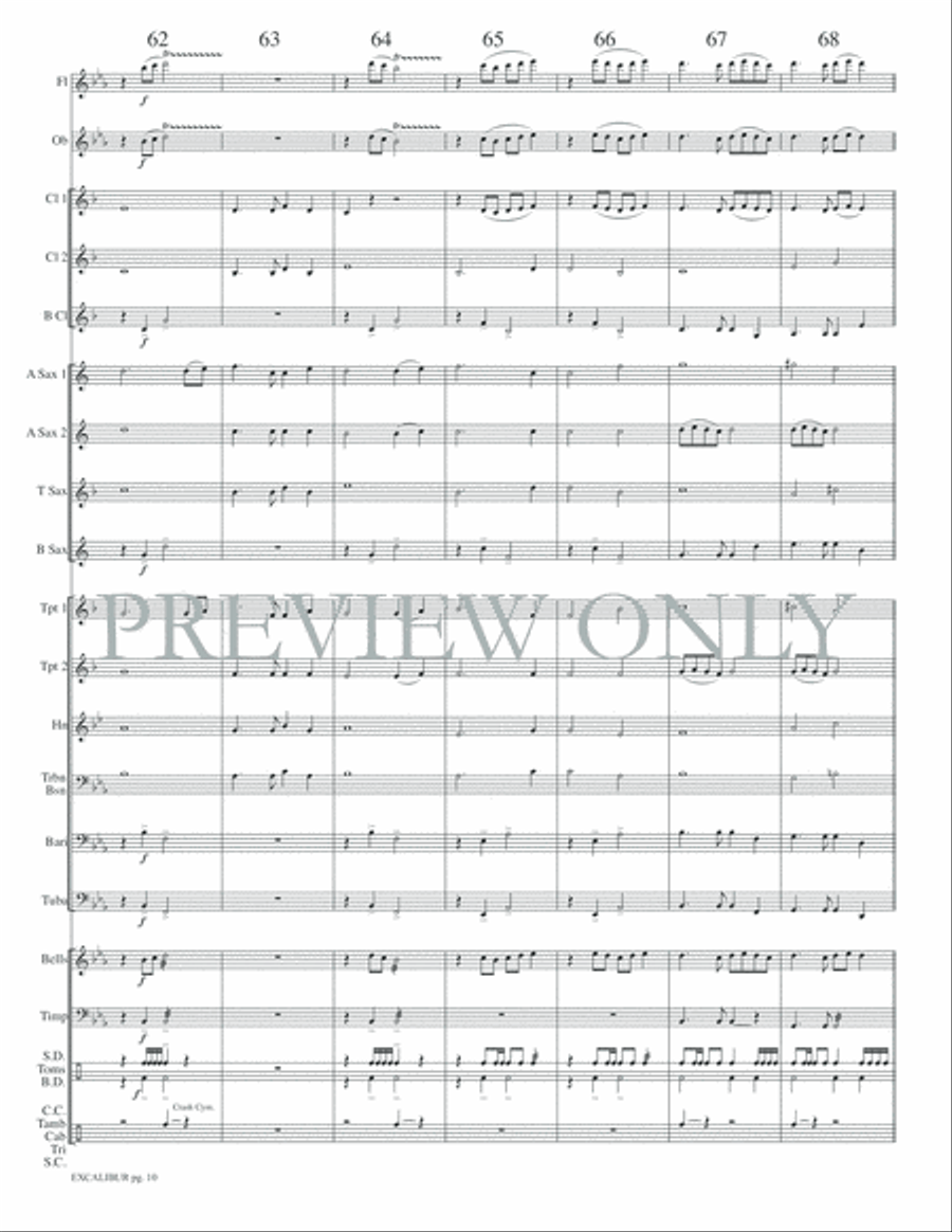 Excalibur Concert Band scores gallery preview page 13