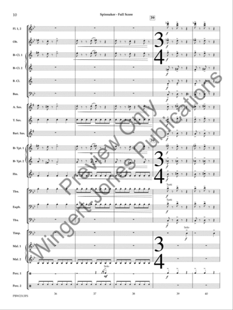 Spinnaker Spinnaker Concert Band scores gallery preview page 11