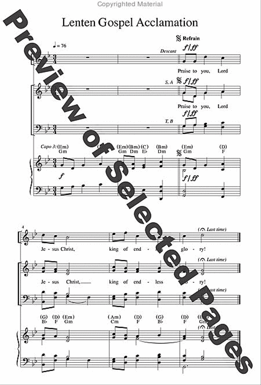 Mass of Creation - Choral / Accompaniment Edition 4-Part scores gallery preview page 10