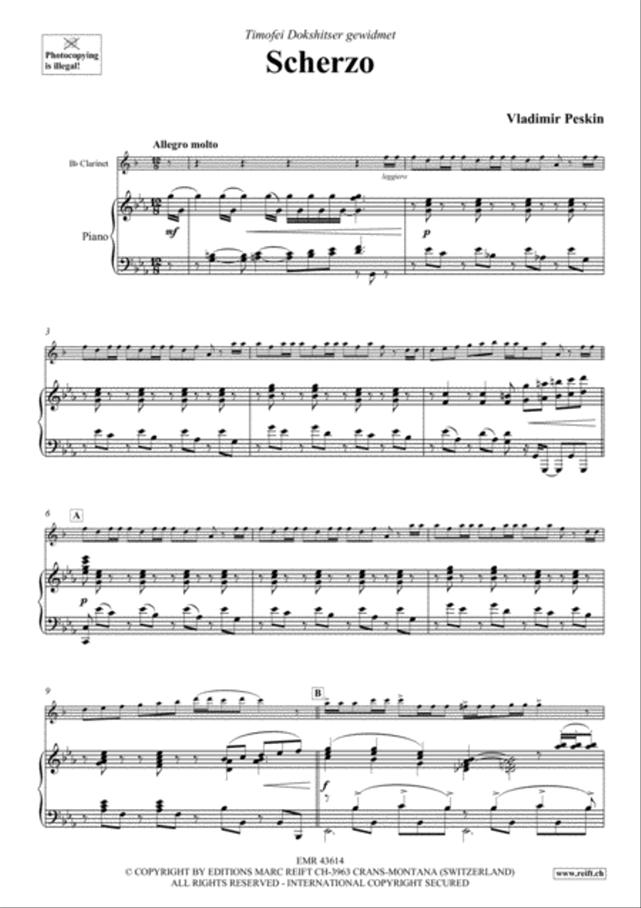 Scherzo Clarinet Solo scores gallery preview page 4