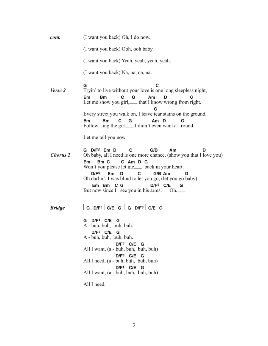 I Want You Back Acoustic Guitar scores gallery preview page 2