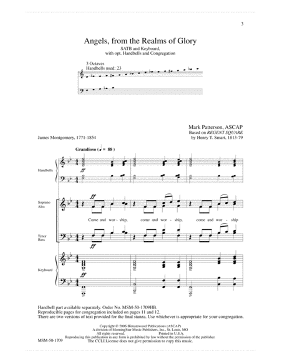 Angels, from the Realms of Glory 4-Part scores gallery preview page 2