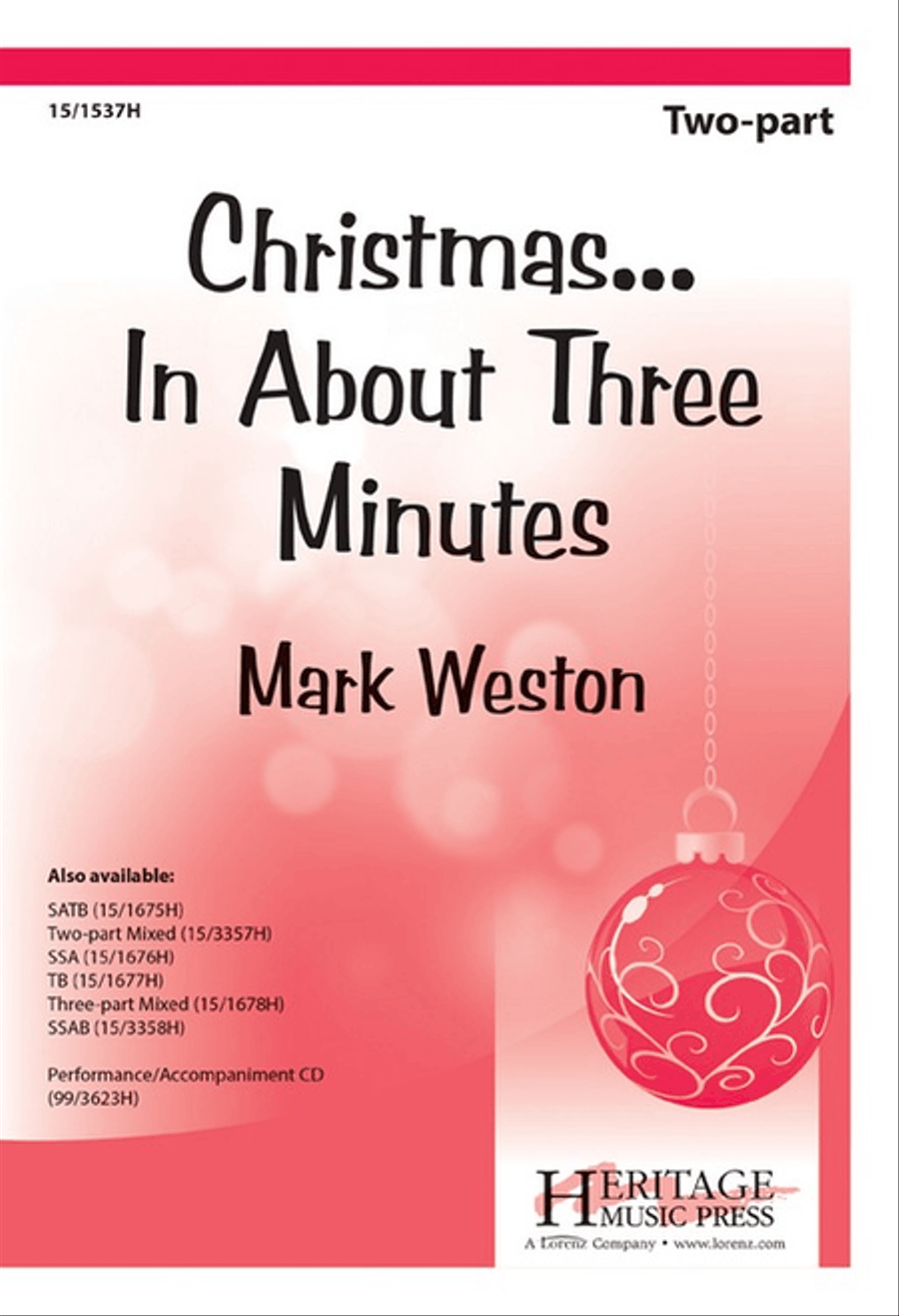 Christmas...In About Three Minutes 2-Part scores gallery preview page 1