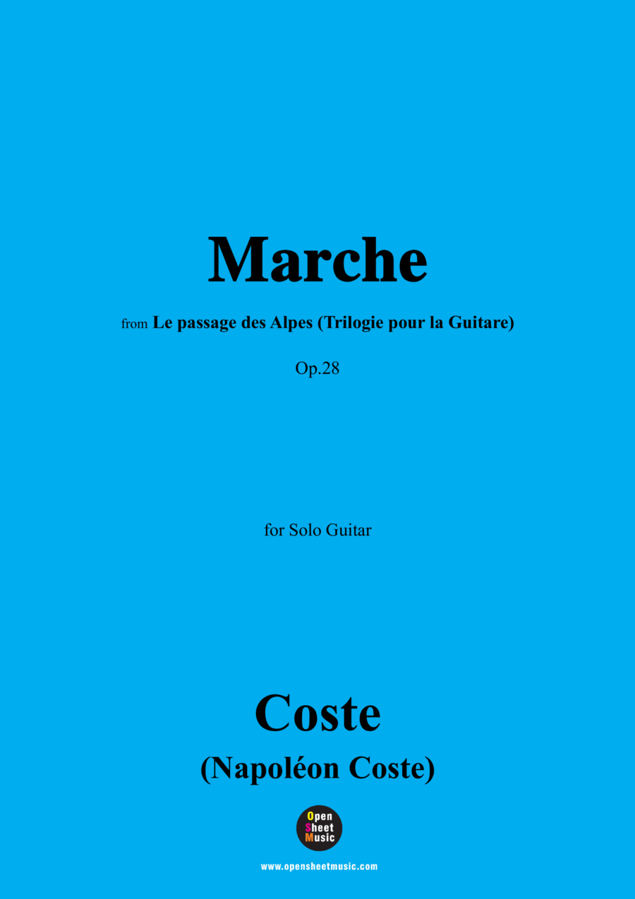 Coste-Marche,Op.28,for Guitar Acoustic Guitar scores gallery preview page 1