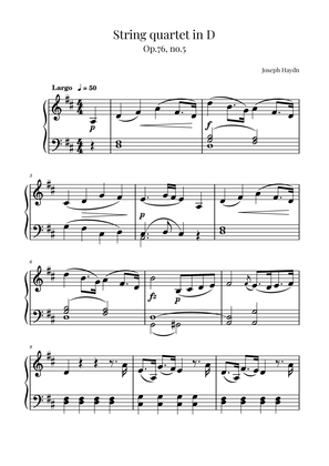 String quartet in D - Op.76, no.5