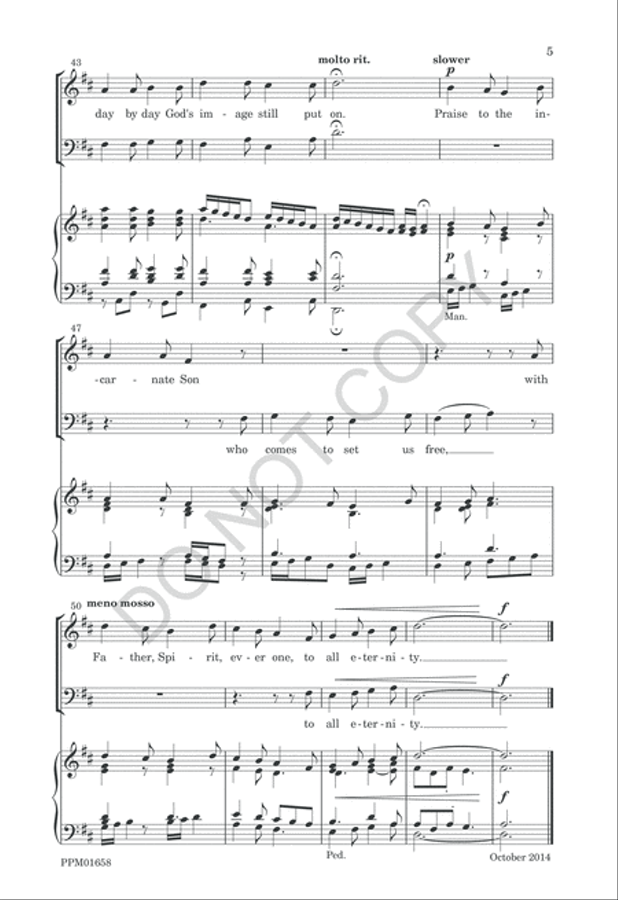 The Advent of Our God 4-Part scores gallery preview page 8