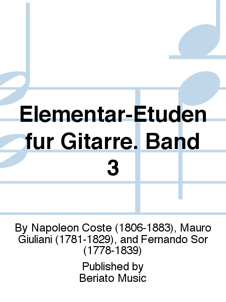 Elementar-Etüden für Gitarre. Band 3