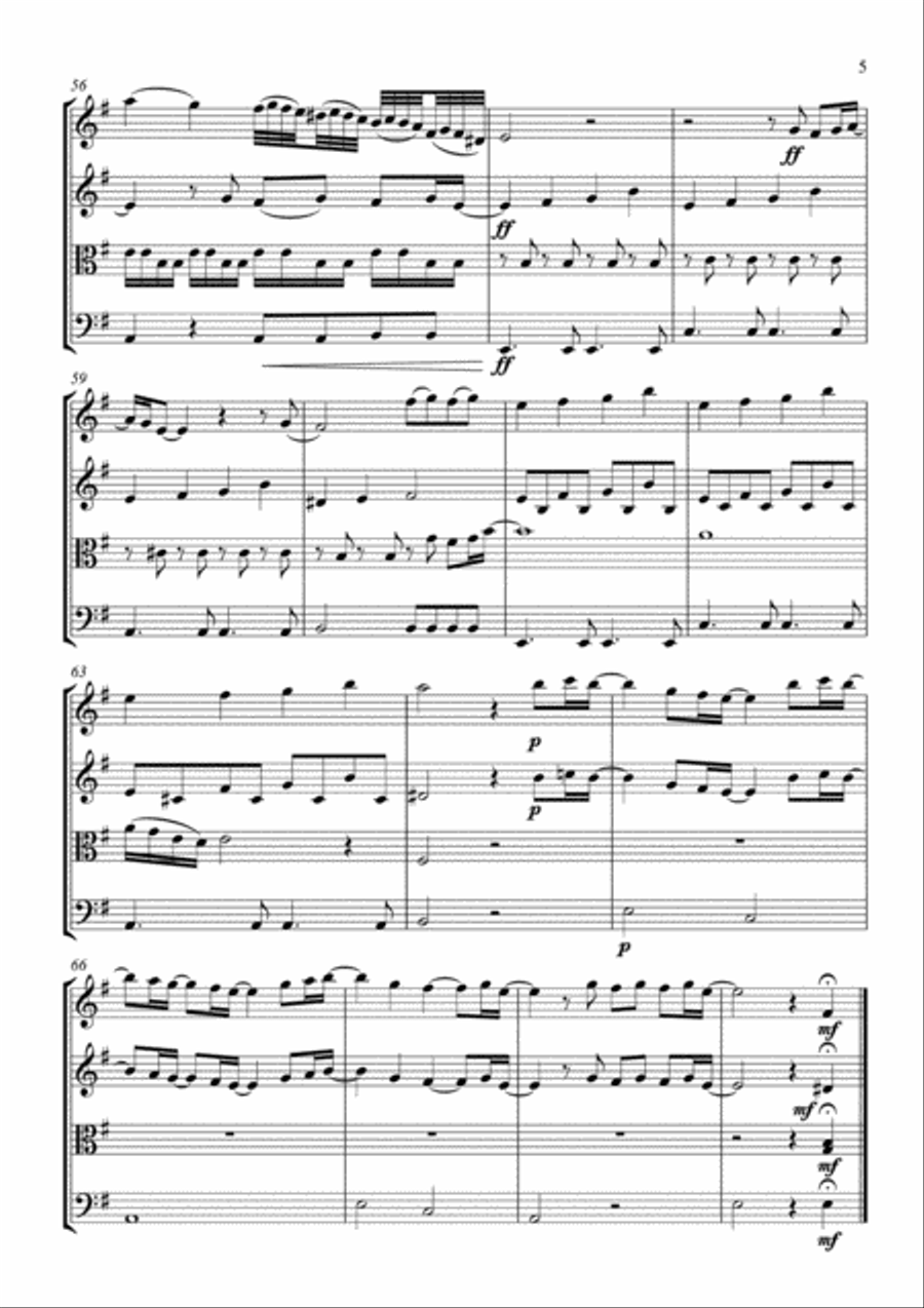 No Time To Die String Quartet scores gallery preview page 6