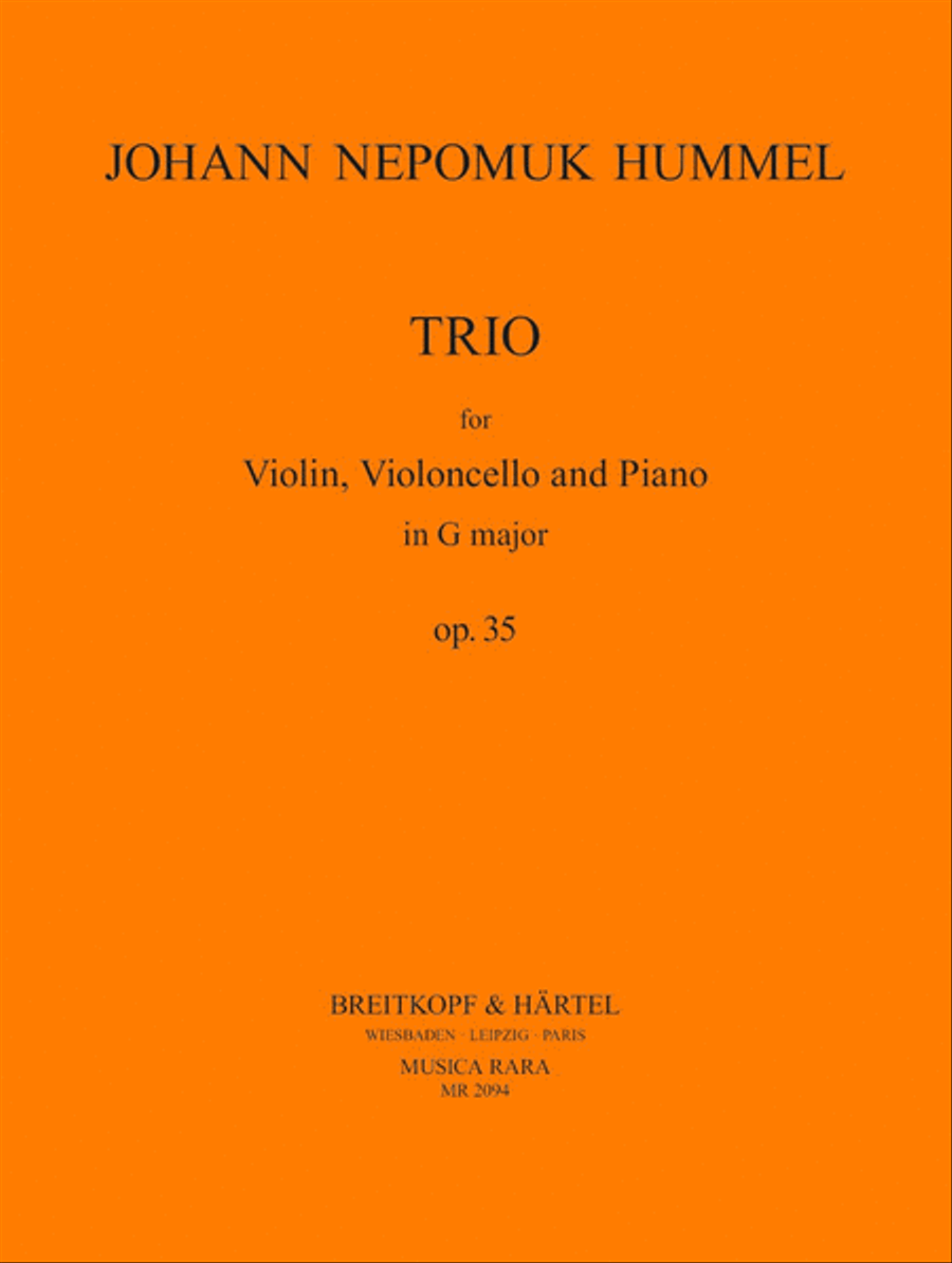 Piano Trio in G major Op. 35 Piano Trio scores gallery preview page 1