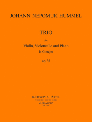 Book cover for Piano Trio in G major Op. 35