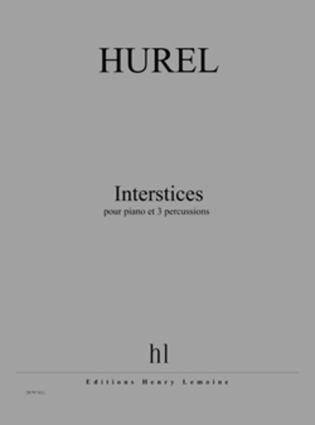 Interstices by Philippe Hurel Piano - Sheet Music