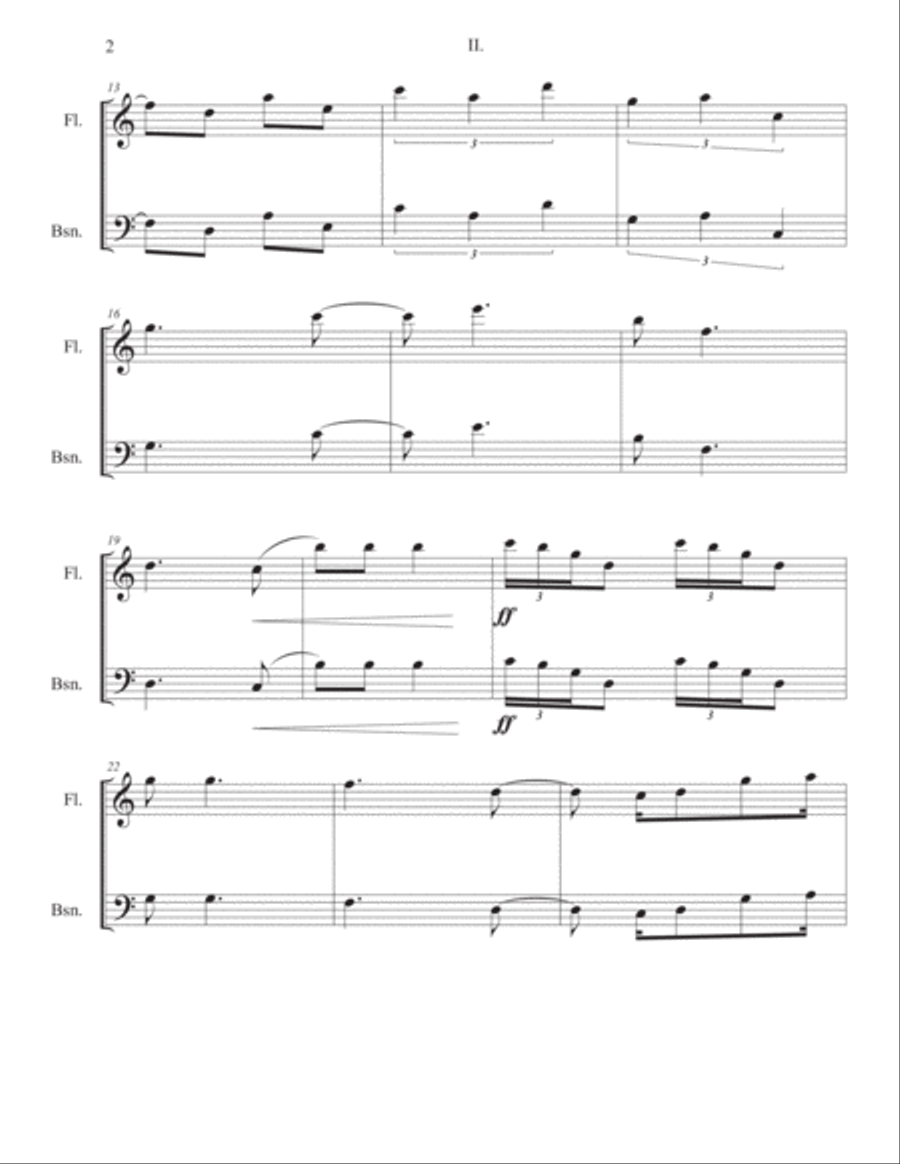 Duo for Flute and Bassoon Woodwind Duet scores gallery preview page 5
