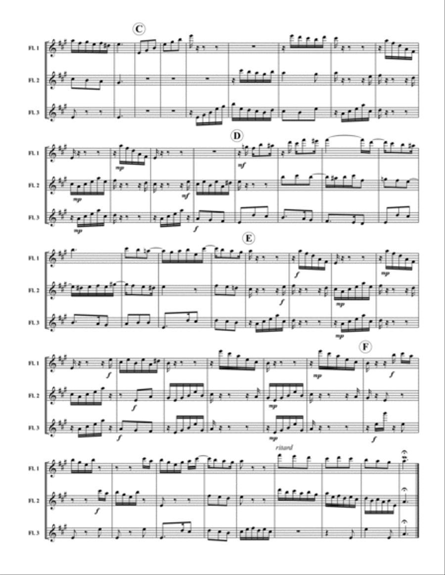 Allegro in A Flute Trio scores gallery preview page 2