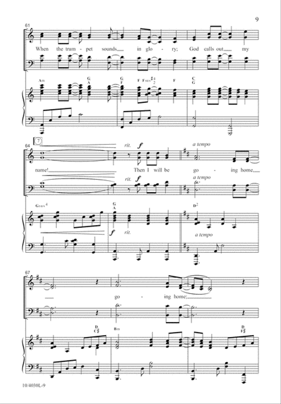 Going Home 4-Part scores gallery preview page 10