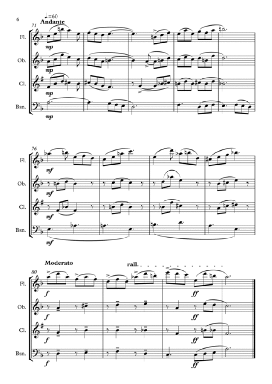 Tabby - Wind Quartet Tabby - Wind Quartet Woodwind Quartet scores gallery preview page 6