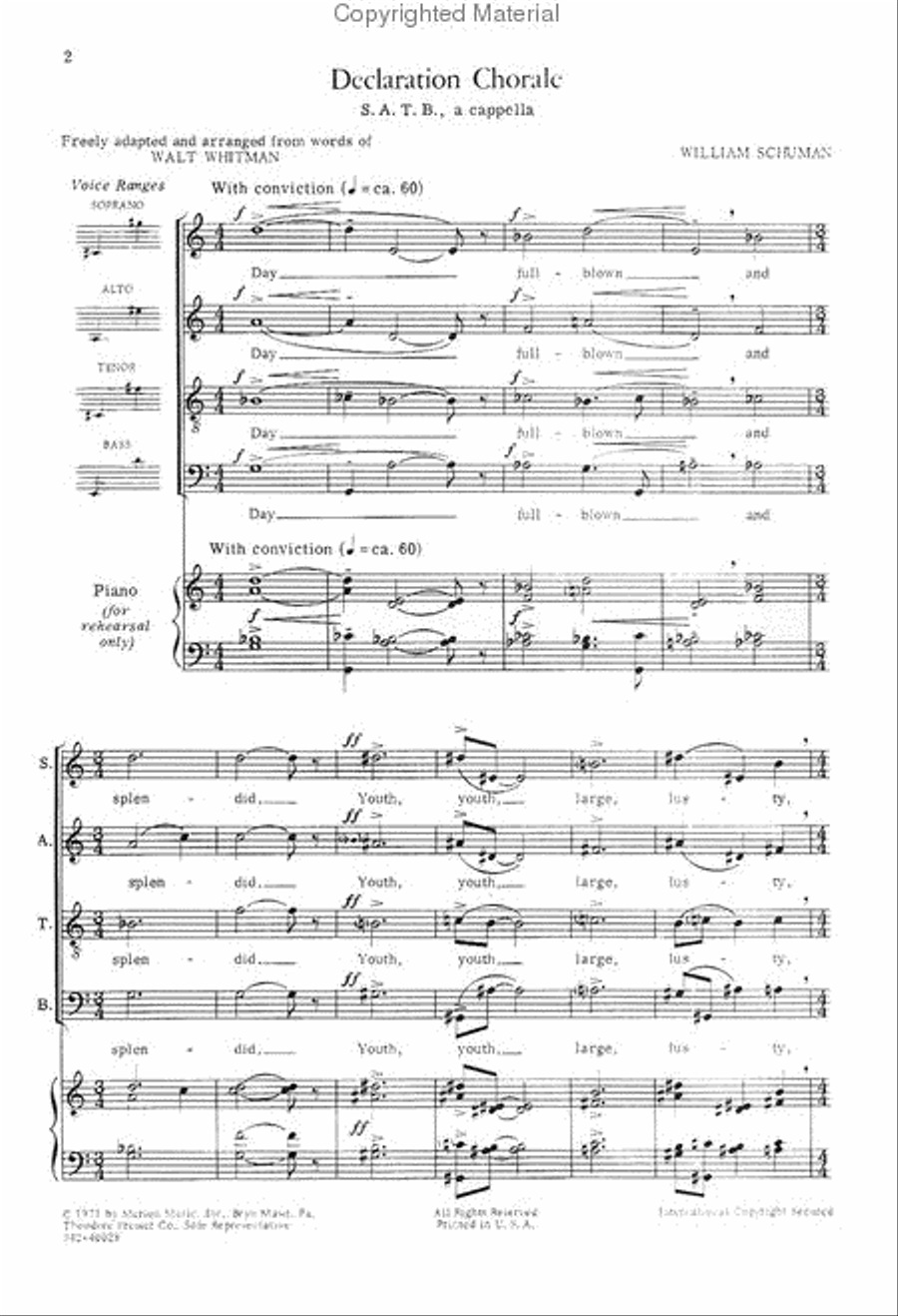 Declaration Chorale 4-Part scores gallery preview page 2
