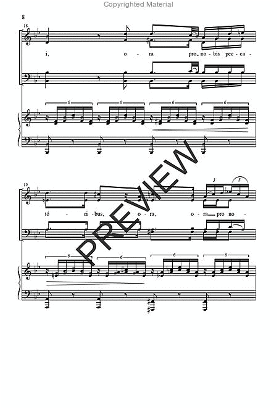 Ave Maria Ave Maria 4-Part scores gallery preview page 8