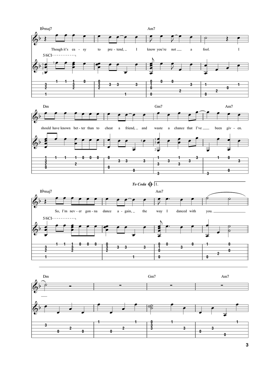 Careless Whisper Careless Whisper Acoustic Guitar scores gallery preview page 3