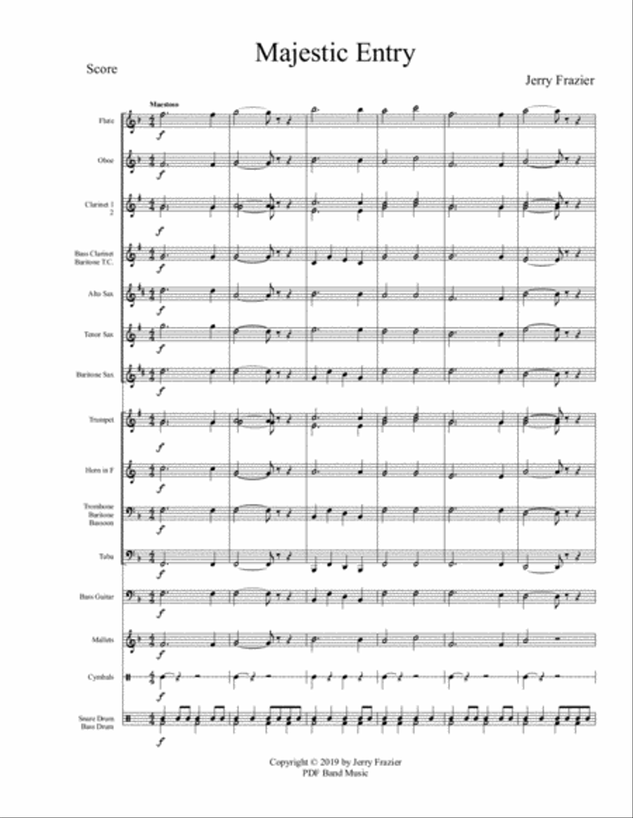 Majestic Entry Concert Band scores gallery preview page 2