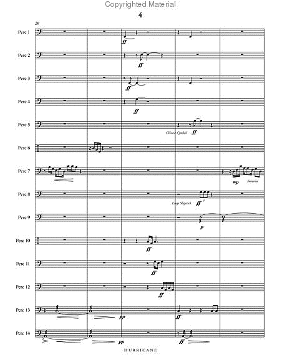 Hurricane Percussion Ensemble scores gallery preview page 5