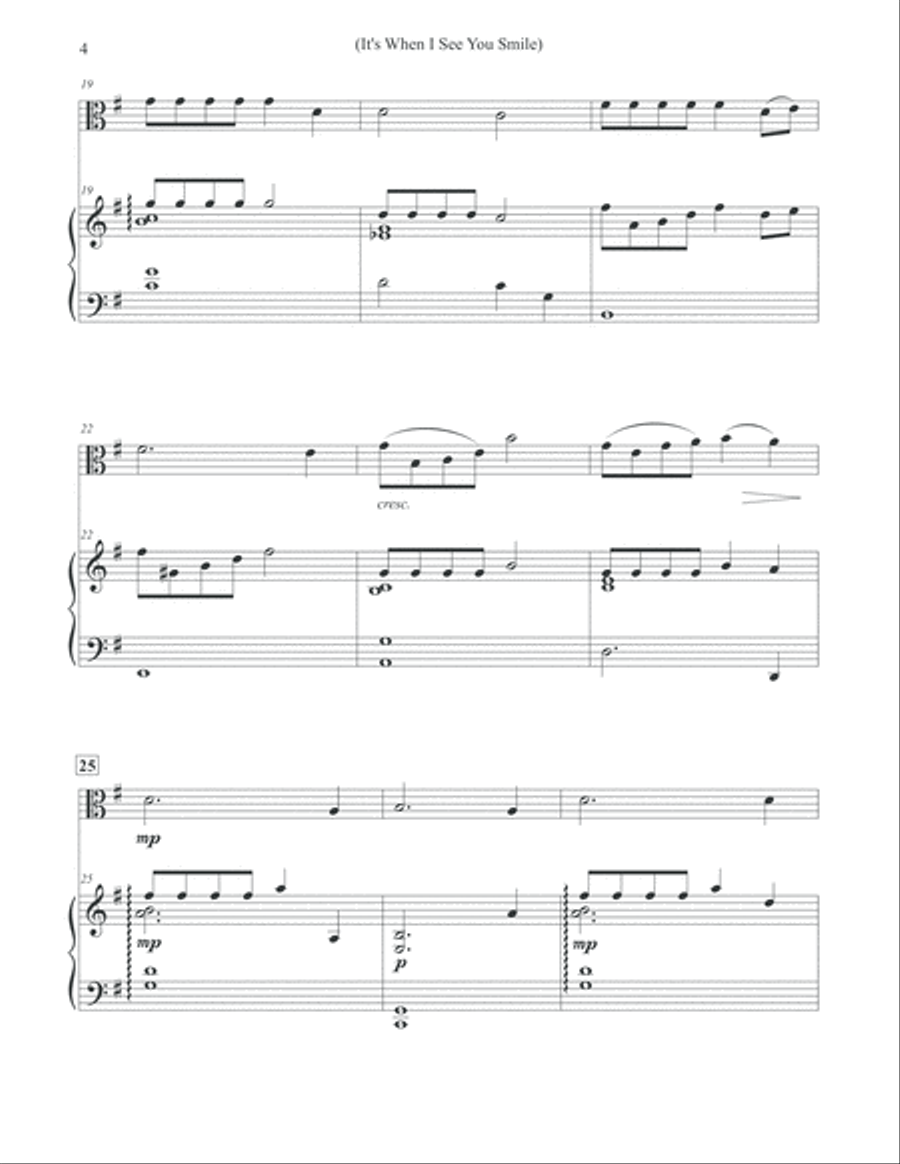 It's When I See You Smile - Viola & Piano Viola scores gallery preview page 4