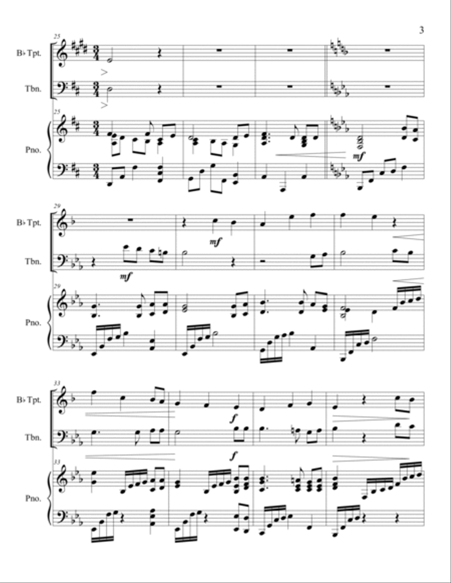I Am His and He Is Mine (Trumpet/Trombone Duet) Brass Duet scores gallery preview page 4