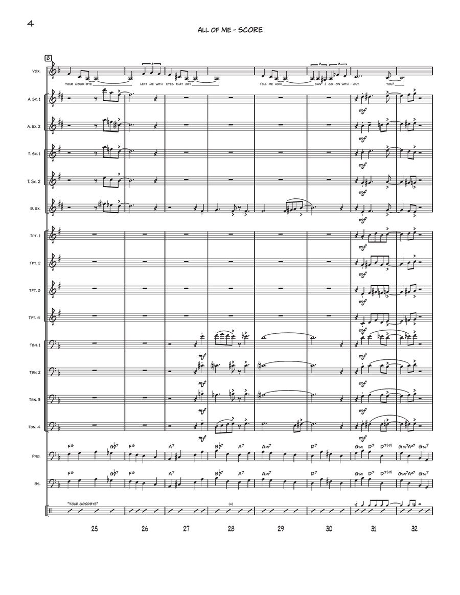All Of Me Jazz Ensemble scores gallery preview page 4