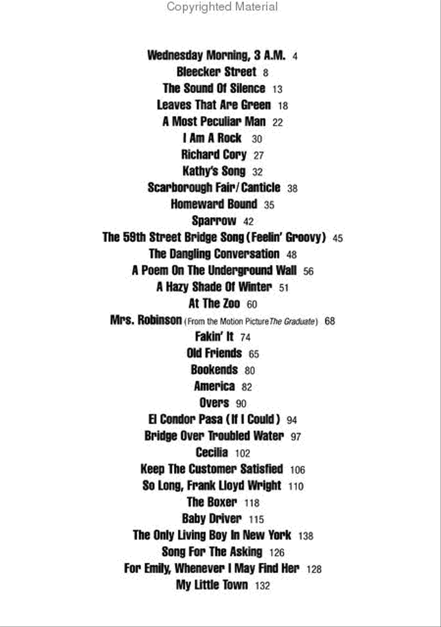 The Essential Simon & Garfunkel Piano, Vocal, Guitar scores gallery preview page 2